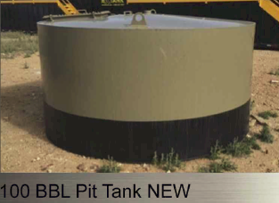 100 BBL Pit Tank (New) &mdash; rectangular open-top steel